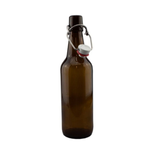 500ml Swing Top Amber Beer Bottles - Box of 12 – main product photo