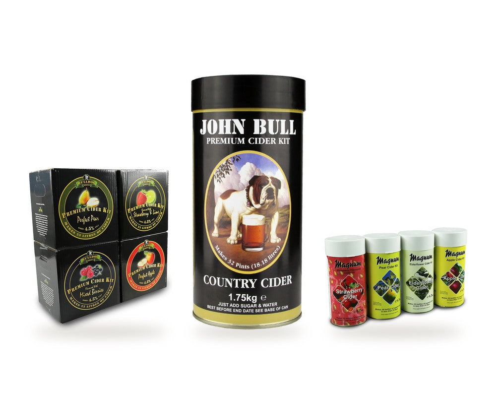 Cider kits: Bulldog, John Bull and Magnum