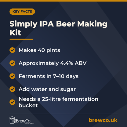 Simply IPA Beer Making Kit – key facts
