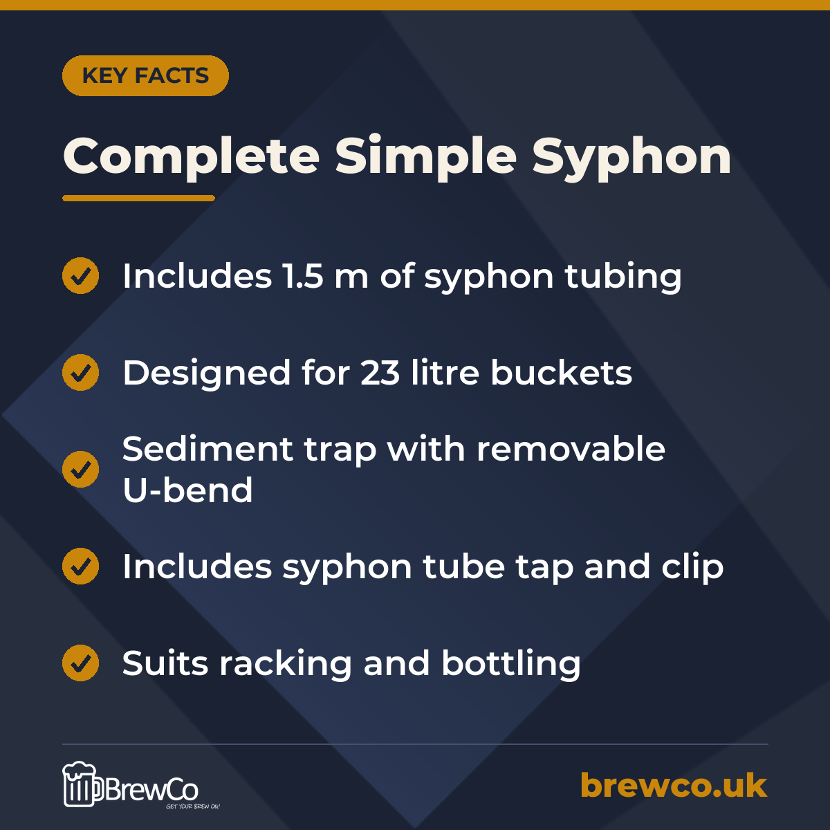 Complete Simple Syphon – key facts