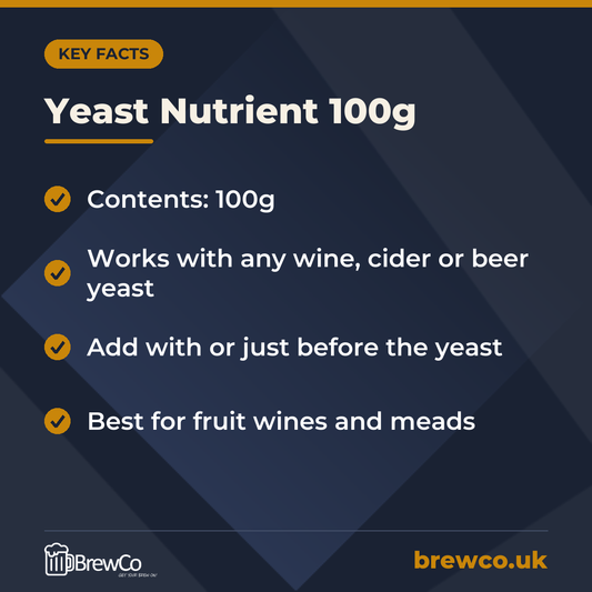 Yeast Nutrient 100g – key facts