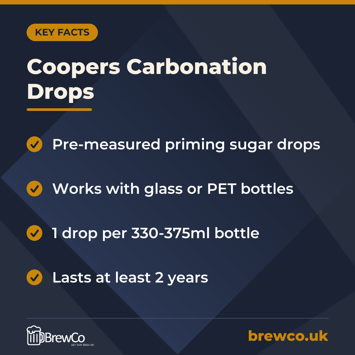 Coopers Carbonation Drops – key facts