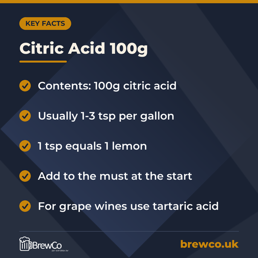 Citric Acid 100g – key facts