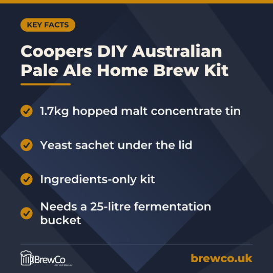 Coopers DIY Australian Pale Ale Home Brew Kit – key facts