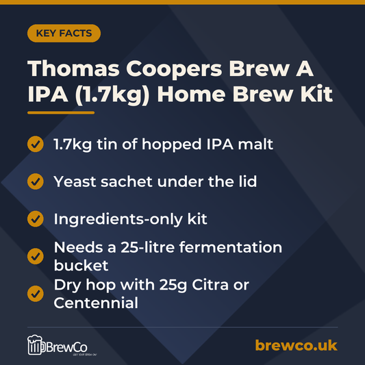 Thomas Coopers Brew A IPA (1.7kg) Home Brew Kit – key facts