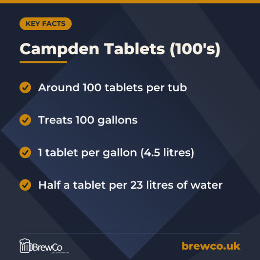 Campden Tablets (100's) – key facts