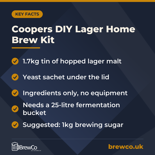 Coopers DIY Lager Home Brew Kit – key facts