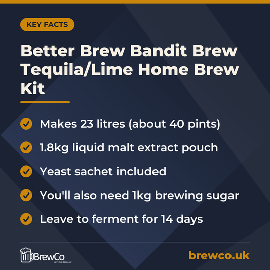 Better Brew Bandit Brew Tequila/Lime Home Brew Kit – key facts