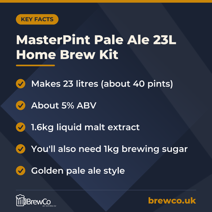 MasterPint Pale Ale 23L Home Brew Kit – key facts