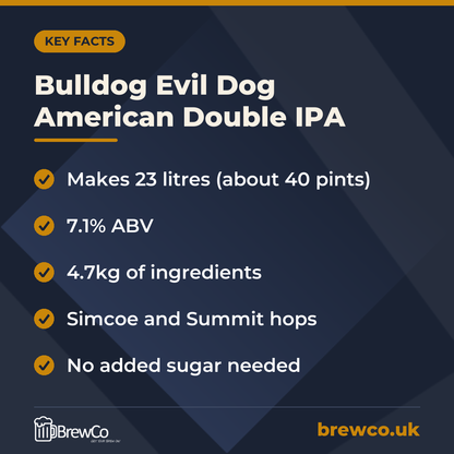 Bulldog Evil Dog American Double IPA – key facts