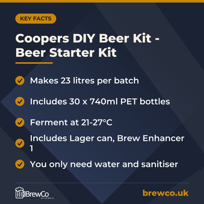 Coopers DIY Beer Kit - Beer Starter Kit – key facts