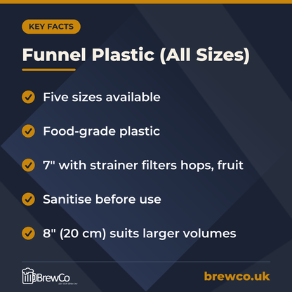 Funnel Plastic (All Sizes) – key facts