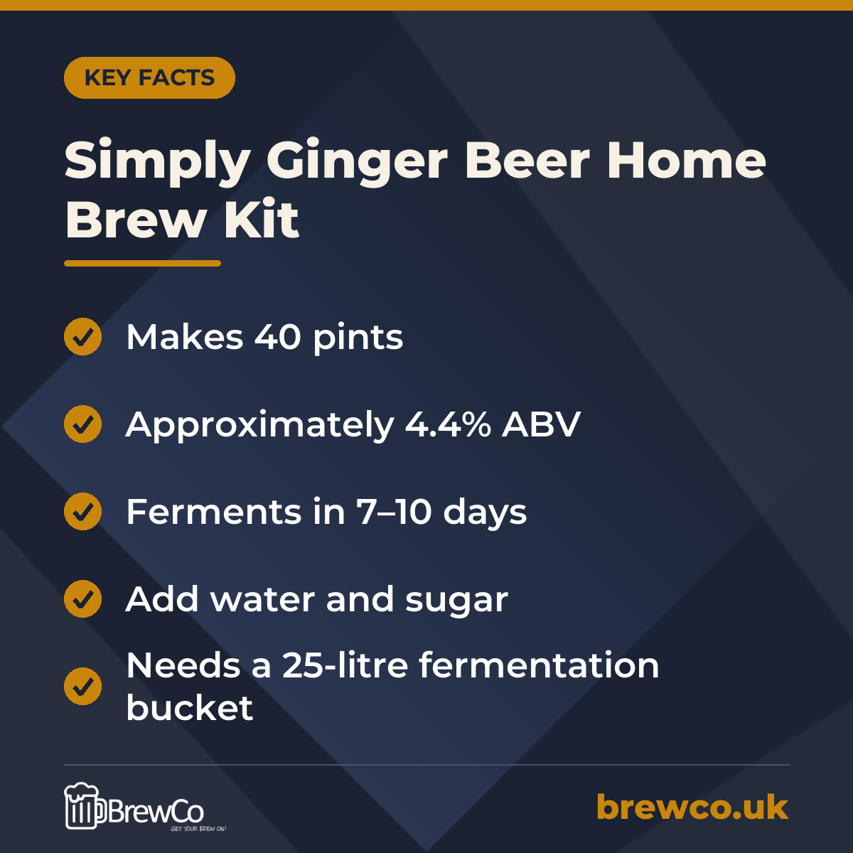Simply Ginger Beer Home Brew Kit – key facts