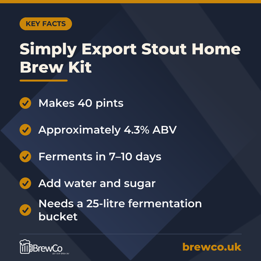 Simply Export Stout Home Brew Kit – key facts