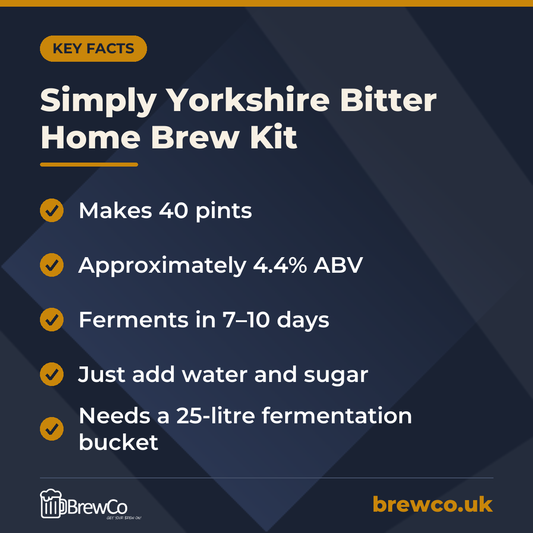 Simply Yorkshire Bitter Home Brew Kit – key facts