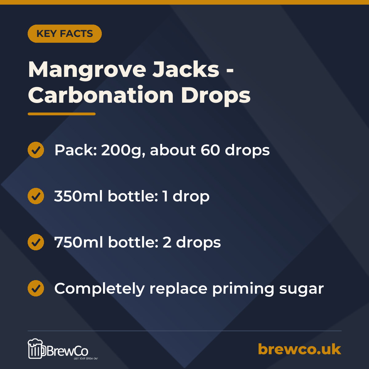 Mangrove Jacks - Carbonation Drops – key facts