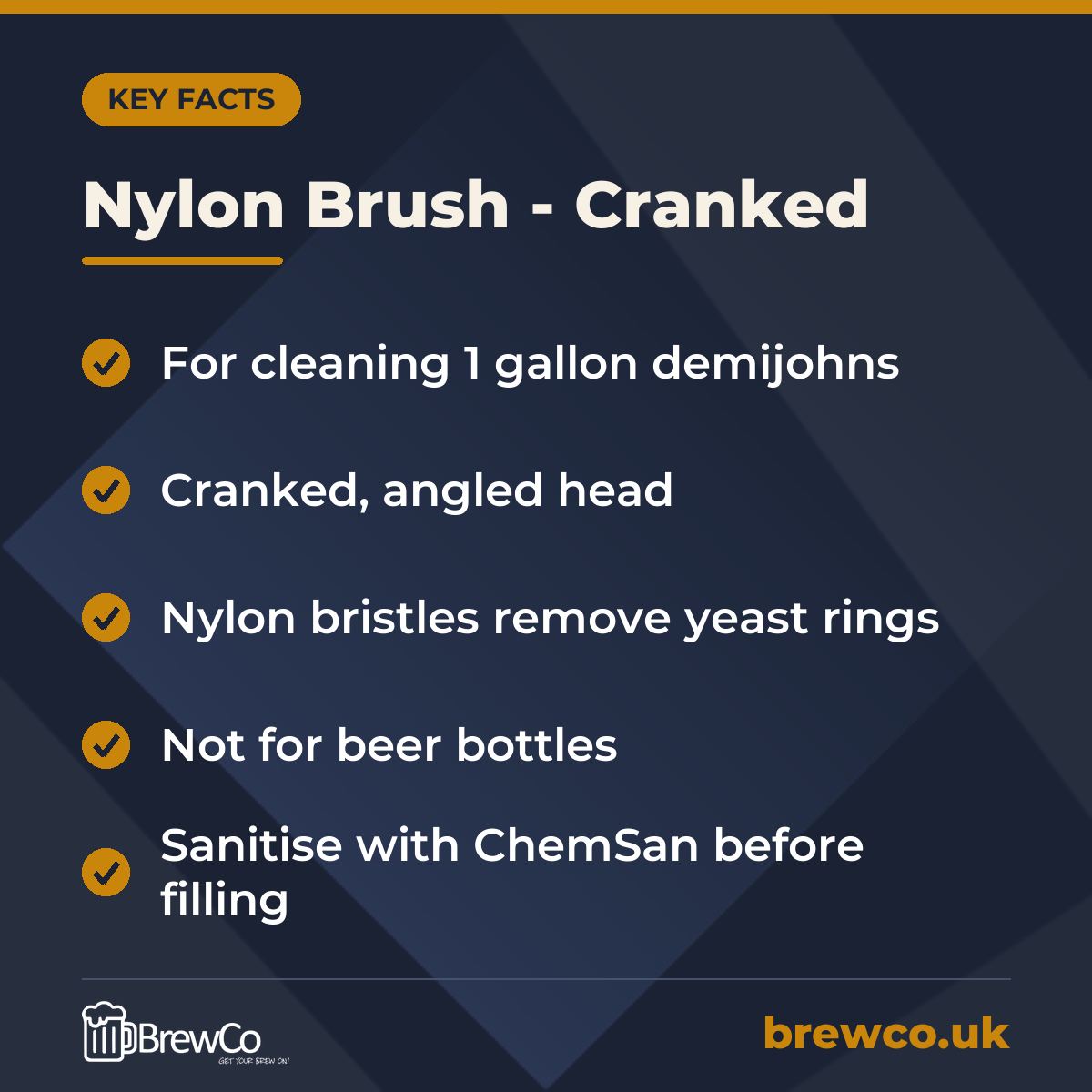 Nylon Brush - Cranked – key facts