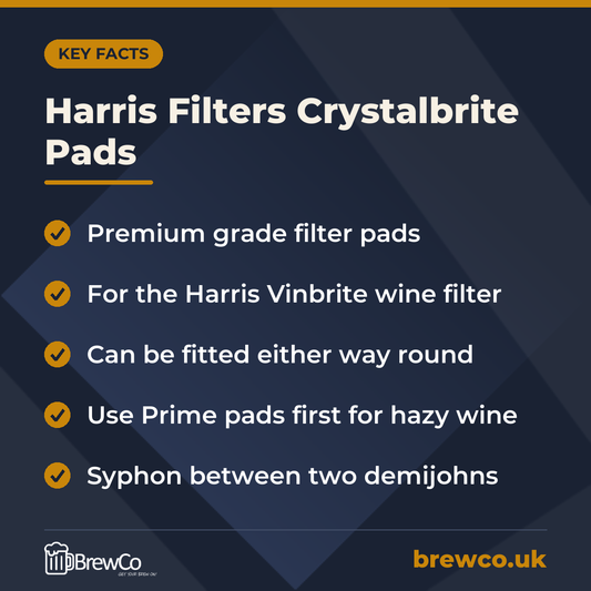 Harris Filters Crystalbrite Pads – key facts