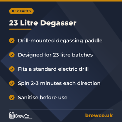 23 Litre Degasser – key facts