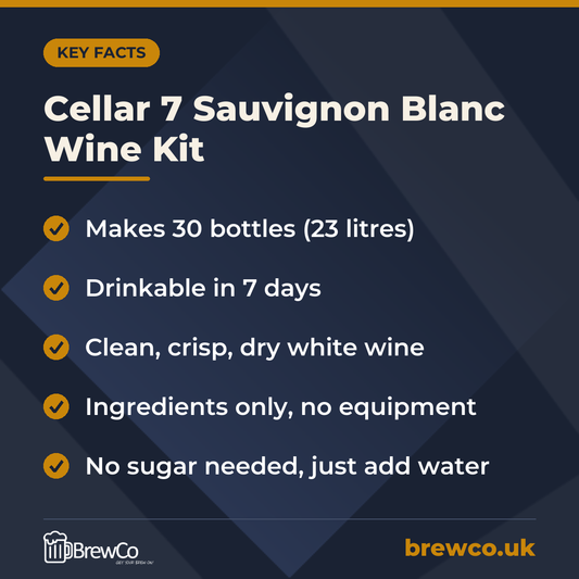 Cellar 7 Sauvignon Blanc Wine Kit – key facts