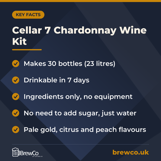 Cellar 7 Chardonnay Wine Kit – key facts