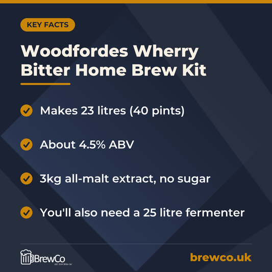 Woodfordes Wherry Bitter Home Brew Kit – key facts