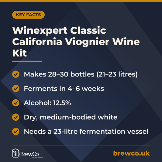 Winexpert Classic California Viognier Wine Kit – key facts