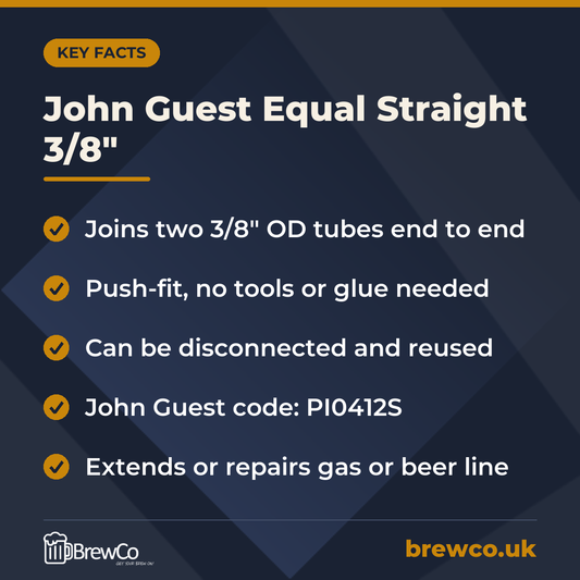 John Guest Equal Straight 3/8" – key facts