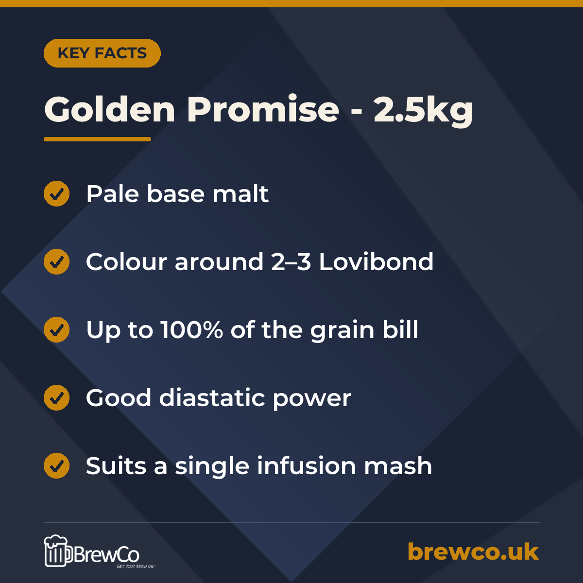 Golden Promise - 2.5kg – key facts