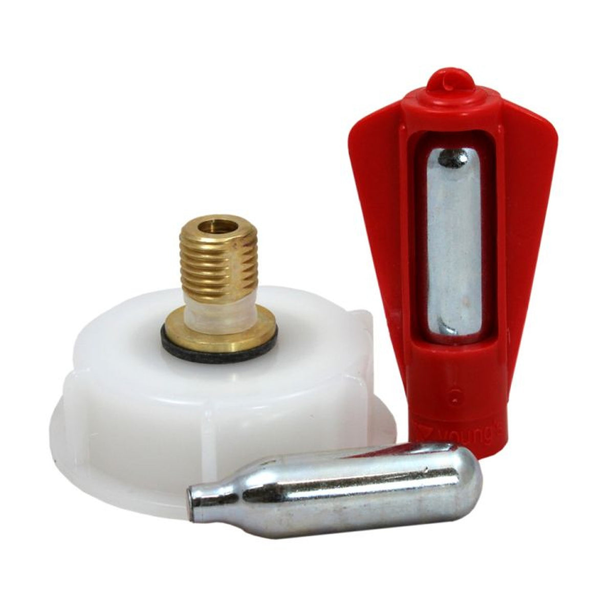 CO2 Injector System 2" - Cap / Valve and 2 x 8g Bulb – main product photo