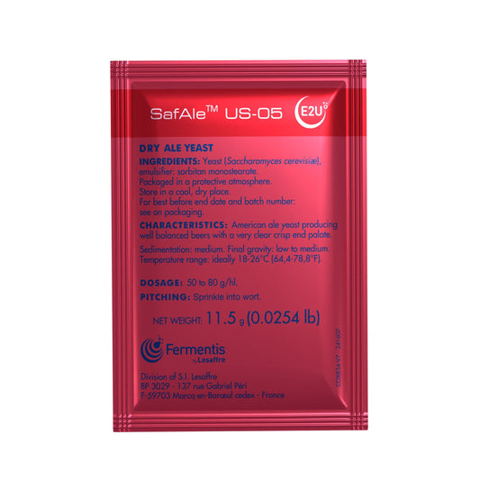 Safale US-05 Yeast (11.5g) – supplier photo