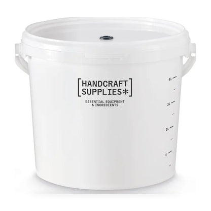 5 litre fermentation vessel with lid and airlock grommet - included in the SG Wines 6 Bottle Wine Making Starter Kit