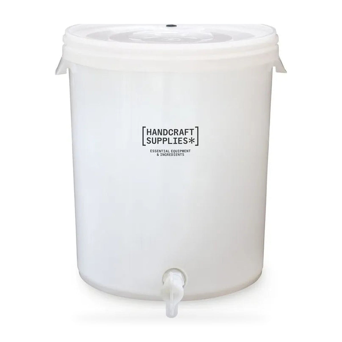 25 litre fermenting bucket with lid, tap and airlock grommet - included in the SG Wines Gold 30 Bottle Wine Making Starter Kit