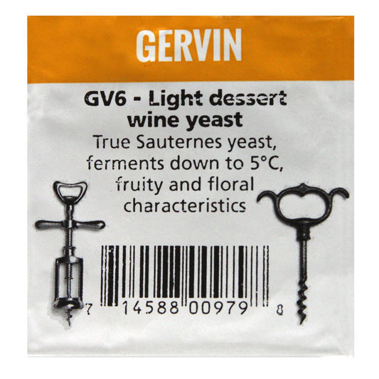 Gervin - GV6 - Light Dessert Wine Yeast – main product photo