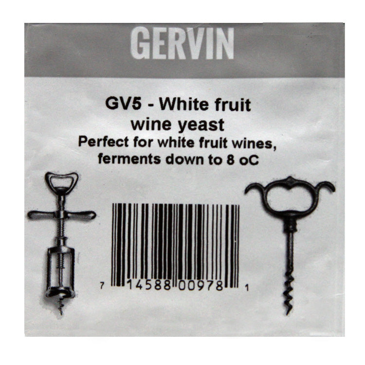 Gervin GV5 - White Fruit Wine Yeast BBE 10/24
