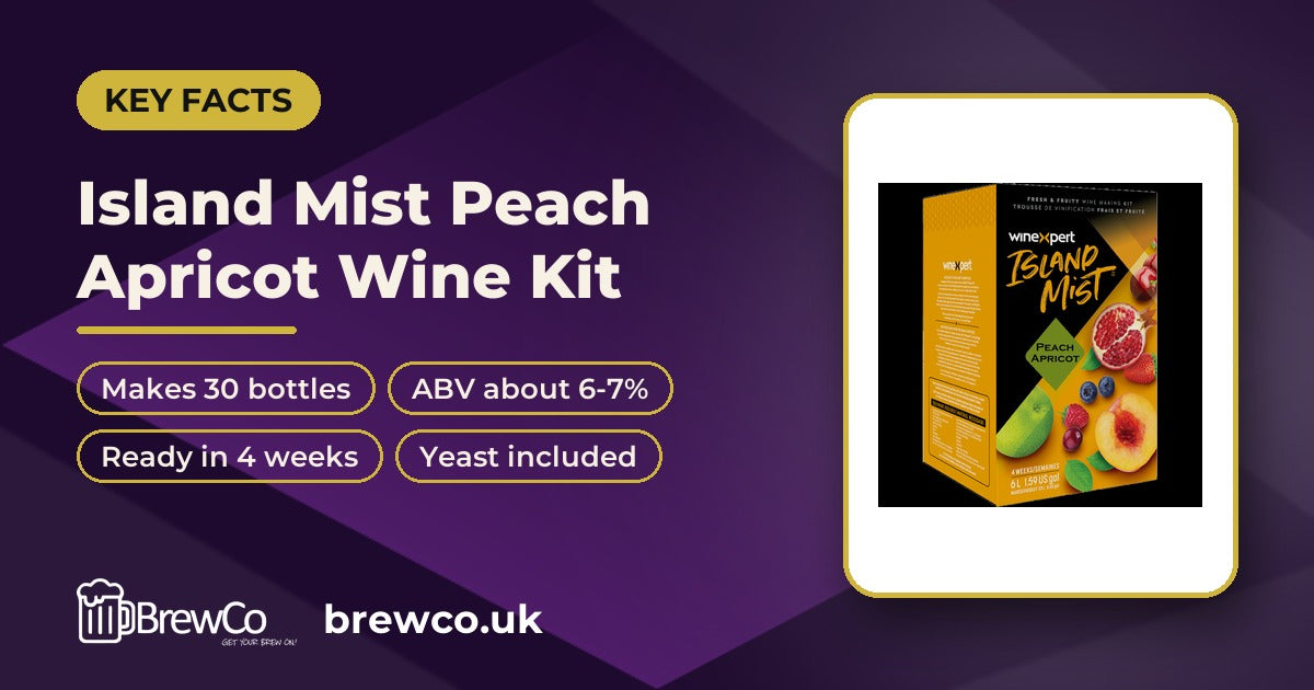 Island Mist Peach Apricot Wine Kit key facts