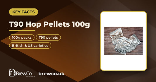T90 Hop Pellets 100g (Full Range) key facts