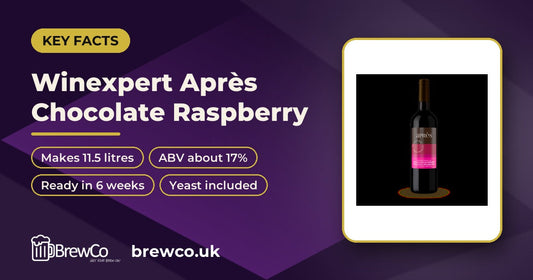 Winexpert Après Chocolate Raspberry Dessert Wine Kit (Limited Release) key facts