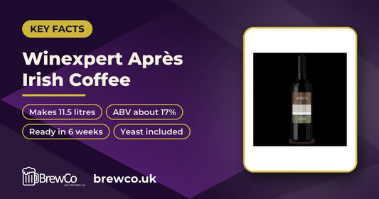 Winexpert Après Irish Coffee Dessert Wine Kit (Limited Release) key facts