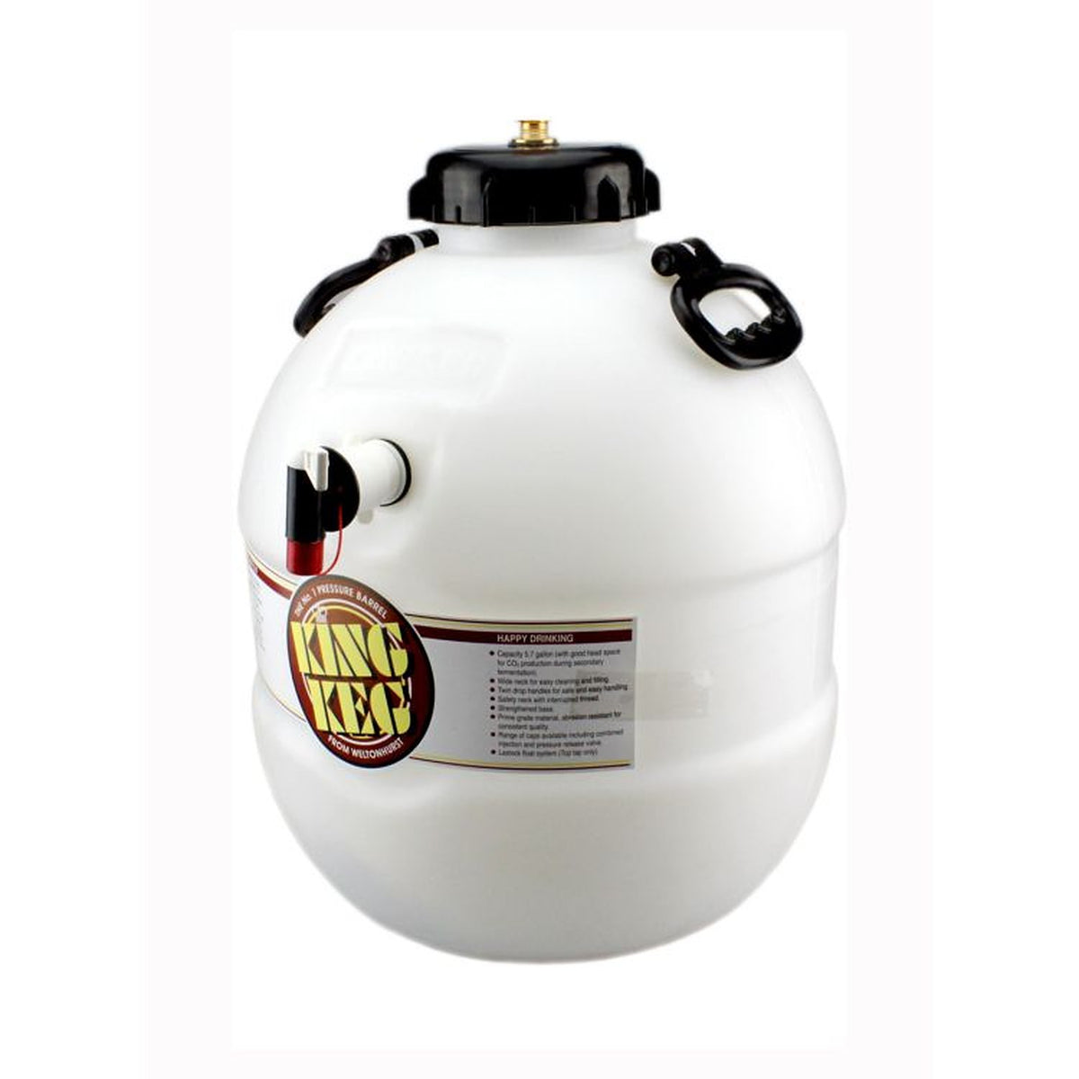 King Keg Top Tap with 8g Pin Valve Cap – main product photo