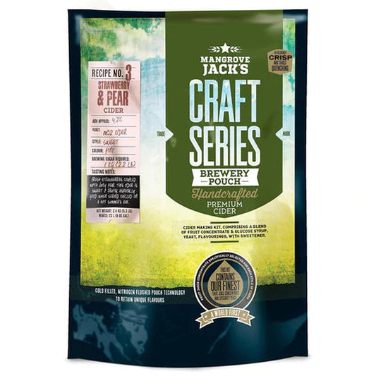Mangrove Jack's Craft Series - Strawberry & Pear Cider Home Brew Kit – main product photo