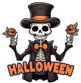Boney's Nightcap personalised Halloween bottle label - skeleton design
