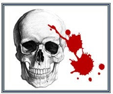 Skull Crusher personalised Halloween bottle label - skull design