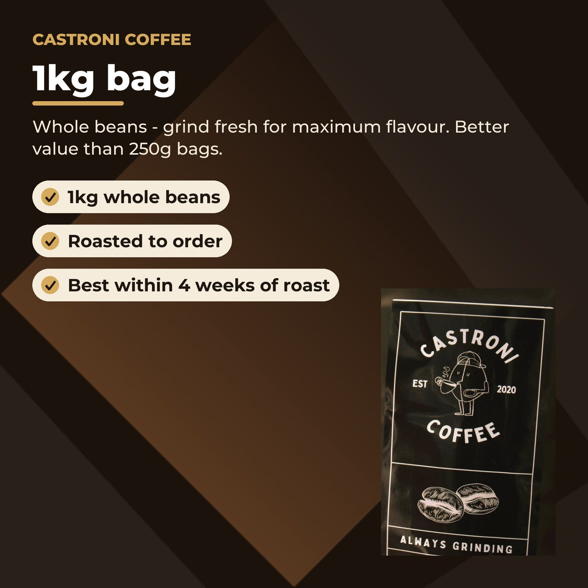 Castroni House Blend 1kg whole beans