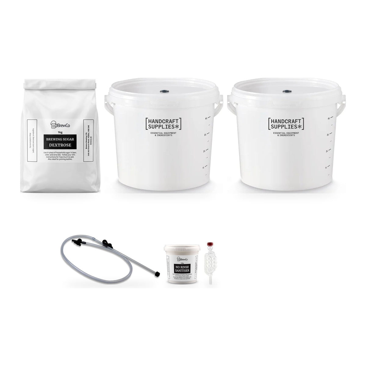 What's in the box: SG Wines 6 Bottle Wine Making Starter Kit equipment with brewing sugar