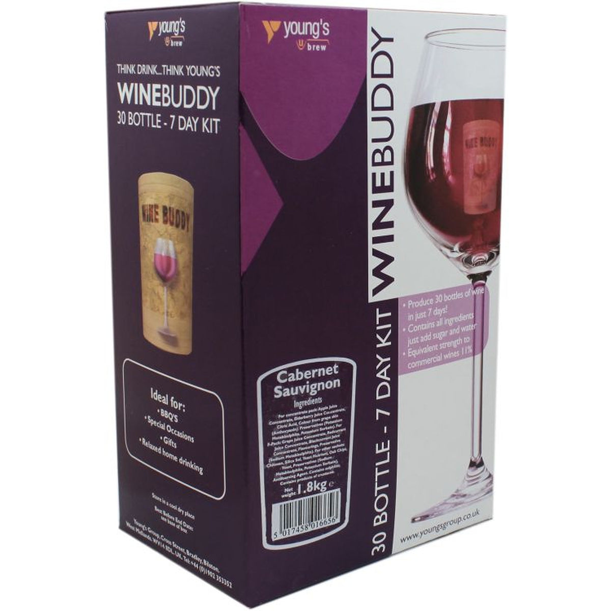 WineBuddy 30 Bottle Cabernet Sauvignon Wine Kit – main product photo