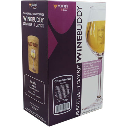 WineBuddy 30 Bottle Chardonnay Wine Kit – main product photo