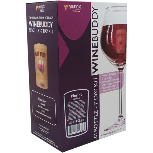 WineBuddy 30 Bottle Merlot Wine Kit – main product photo