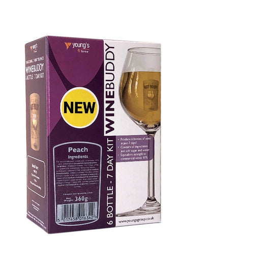 WineBuddy Fruit 6 Bottle Peach Wine Kit – main product photo