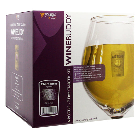 WineBuddy Kit 6 Bottle Chardonnay - Wine Starter Kit